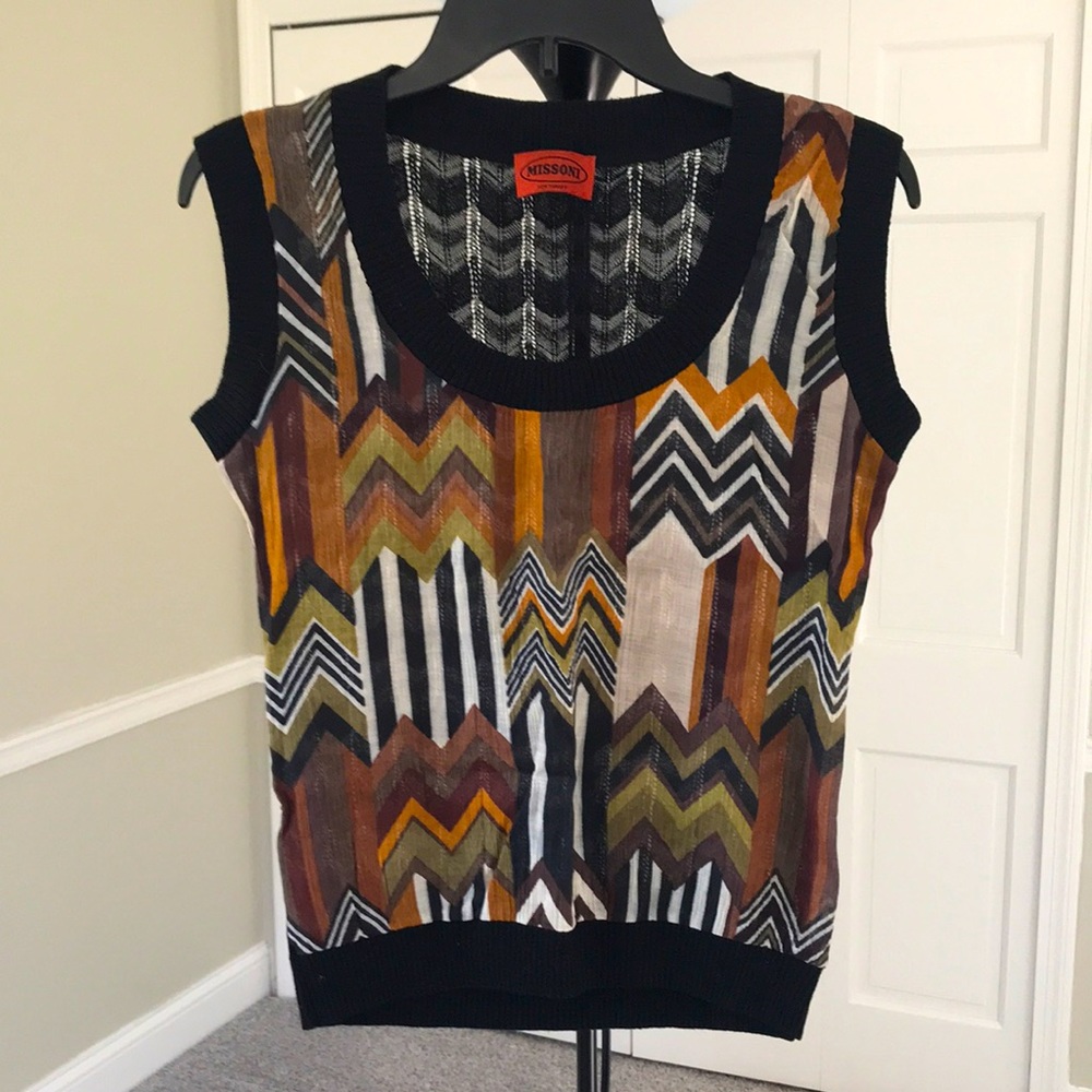 Missoni for Target sleeveless sweater top, knit back, excellent used condition!